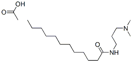 N-[3-(dimethylamino)propyl]dodecanamide monoacetate 结构式