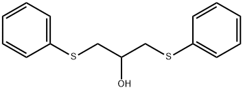 {[2-Hydroxy-3-(phenylsulfanyl)-propyl]sulfanyl}benzene 化学構造式