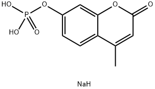 りん酸4-メチル-2-オキソ-2H-1-ベンゾピラン-7-イル=ジナトリウム 化学構造式