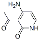 2(1H)-Pyridinone, 3-acetyl-4-amino- (9CI) Struktur