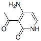 2(1H)-Pyridinone, 3-acetyl-4-amino- (9CI) 化学構造式