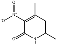 2(1H)-pyridinone, 4,6-dimethyl-3-nitro- 化学構造式