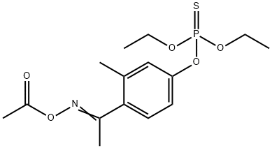 [1-(4-diethoxyphosphinothioyloxy-2-methyl-phenyl)ethylideneamino] acet ate 结构式