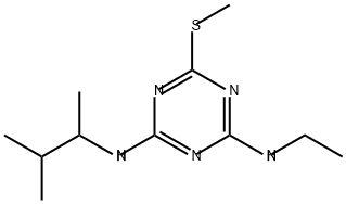 4-(1,2-ジメチルプロピルアミノ)-2-エチルアミノ-6-メチルチオ-1,3,5-トリアジン 化学構造式