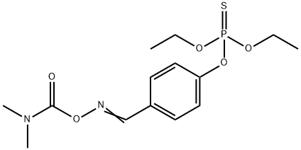 Phosphorothioic acid, O,O-diethyl O-(4-(((((dimethylamino)carbonyl)oxy )imino)methyl)phenyl) ester 化学構造式