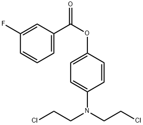 [4-[bis(2-chloroethyl)amino]phenyl] 3-fluorobenzoate,22953-55-5,结构式