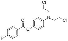 Phenol, p-(bis(2-chloroethyl)amino)-, p-fluorobenzoate Structure