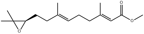(2E,6E)-3,7-ジメチル-9-[(R)-3,3-ジメチルオキシラン-2α-イル]-2,6-ノナジエン酸メチル 化学構造式