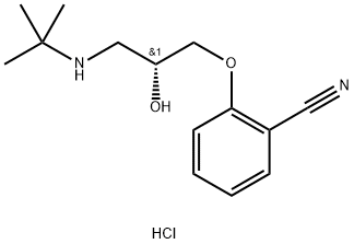 Benzonitrile, o-[3-(tert-butylamino)-2-hydroxypropoxy]-, monohydrochloride, (-)- (8CI) Structure