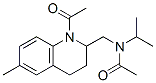 N-[(1-acetyl-1,2,3,4-tetrahydro-6-methyl-2-quinolyl)methyl]-N-isopropylacetamide Struktur