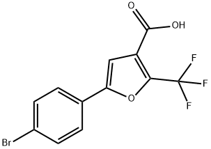 5-(4-BROMOPHENYL)-2-(TRIFLUOROMETHYL)-3-FUROIC ACID Struktur