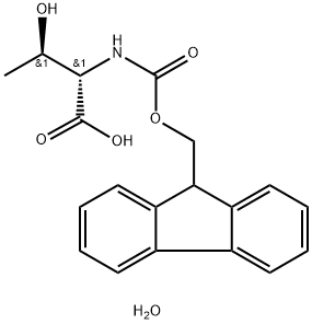 N-芴甲氧羰基-L-苏氨酸一水合物 结构式