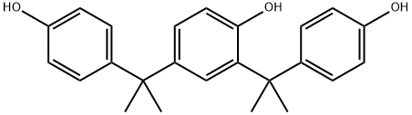 2,4-ビス[1-(4-ヒドロキシフェニル)-1-メチルエチル]フェノール 化学構造式