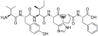 [デスAsp1,デスArg2,Ile5]アンギオテンシンII 化学構造式