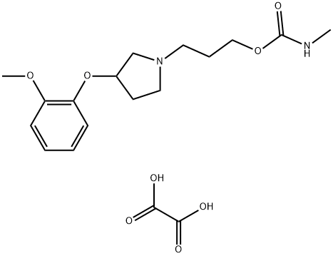 1-Pyrrolidinepropanol, 3-(o-methoxyphenoxy)-, methylcarbamate (ester),  oxalate (1:1)|