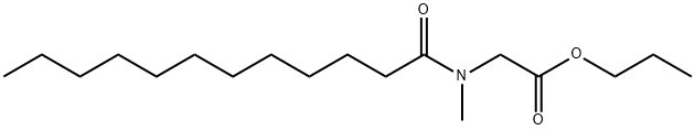 Glycine, N-Methyl-N-(1-oxododecyl)-, propyl ester Struktur