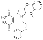 3-(o-Methoxyphenoxy)-1-(2-phenoxyethyl)-1-pyrrolidine maleate (1:1) 结构式