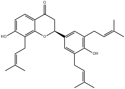 山豆根色满二氢黄酮Ⅰ, 山豆根素, 23057-55-8, 结构式