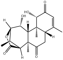 (1R,12R)-1,5,5a,7,7aα,11,11aβ,11b-オクタヒドロ-1β,11β-ジヒドロキシ-5aβ,8,11bα,12-テトラメチル-2β,5β-メタノナフト[1,2-d]オキセピン-4,6,10(2H)-トリオン 化学構造式