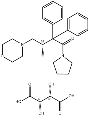 DextroMoraMide D-Tartrate 化学構造式
