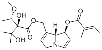 (Z)-2-メチル-2-ブテン酸(1S)-7-[[(2R)-2,3-ジヒドロキシ-2-[(S)-1-メトキシエチル]-3-メチル-1-オキソブトキシ]メチル]-2,3-ジヒドロ-1H-ピロリザイン-1β-イル 化学構造式