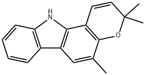 3,11-ジヒドロ-3,3,5-トリメチルピラノ[3,2-a]カルバゾール 化学構造式