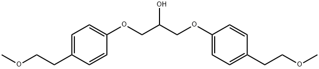 1,3-二[4-(2-甲氧基乙基)苯氧基]-2-丙醇,230975-30-1,结构式
