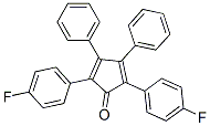 2,5-Bis(4-fluorophenyl)-3,4-diphenyl-2,4-cyclopentadien-1-one Struktur