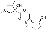(1S)-2,3-ジヒドロ-1-ヒドロキシ-1H-ピロリザイン-7-メタノール7-[(2S,3R)-2-ヒドロキシ-2-イソプロピル-3-メトキシブタノアート] 化学構造式