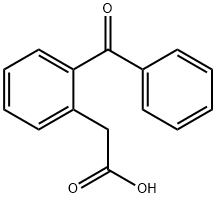 (2-ベンゾイルフェニル)酢酸 化学構造式