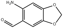 6-アミノ-1,3-ベンゾジオキソール-5-カルボアルデヒド 化学構造式