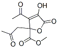 methyl 3-acetyl-2,5-dihydro-4-hydroxy-5-oxo-2-(2-oxopropyl)-2-furoate Structure