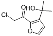Ethanone, 2-chloro-1-[3-(1-hydroxy-1-methylethyl)-2-furanyl]- (9CI) Structure