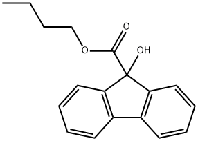 9-ヒドロキシ-9H-フルオレン-9-カルボン酸ブチル 化学構造式