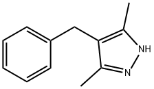 3,5-ジメチル-4-ベンジル-1H-ピラゾール 化学構造式