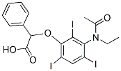 2-[3-(N-Ethylacetylamino)-2,4,6-triiodophenoxy]-2-phenylacetic acid Struktur