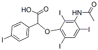 2-[3-(Acetylamino)-2,4,6-triiodophenoxy]-2-(p-iodophenyl)acetic acid,23189-41-5,结构式