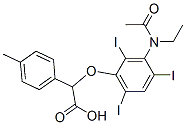 2-[3-(N-Ethylacetylamino)-2,4,6-triiodophenoxy]-2-(p-tolyl)acetic acid Structure