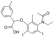 2-[3-(N-Ethylacetylamino)-2,4,6-triiodophenoxy]-2-(m-tolyl)acetic acid Struktur