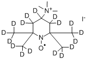 4-(TRIMETHYLAMMONIUM)-2,2,6,6-TETRAMETHYLPIPERIDINE-D17-1-OXYL IODIDE 结构式