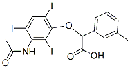 2-[3-(Acetylamino)-2,4,6-triiodophenoxy]-2-(m-tolyl)acetic acid Struktur