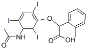 2-[3-(Acetylamino)-2,4,6-triiodophenoxy]-2-(o-tolyl)acetic acid Struktur