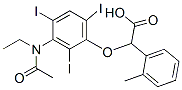 2-[3-(N-Ethylacetylamino)-2,4,6-triiodophenoxy]-2-(o-tolyl)acetic acid Struktur