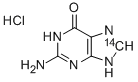GUANINE-8-14C HYDROCHLORIDE,23199-24-8,结构式