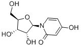 4-ヒドロキシ-1-β-D-リボフラノシル-2(1H)-ピリジノン 化学構造式