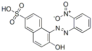 6-hydroxy-5-[(2-nitrophenyl)azo]naphthalene-2-sulphonic acid Struktur