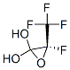 2,2-Oxiranediol,3-fluoro-3-(trifluoromethyl)-,(3R)-(9CI) Structure