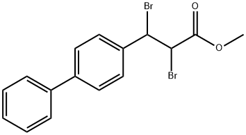 methyl 2,3-dibromo-3-(4-phenylphenyl)propanoate 化学構造式