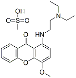 N-[2-(diethylamino)ethyl]-4-methoxy-9-oxoxanthene-1-amine monomethanesulphonate  Structure
