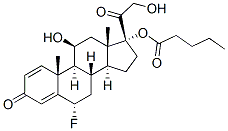 6alpha-fluoro-11beta,17,21-trihydroxypregna-1,4-diene-3,20-dione 17-valerate  Structure